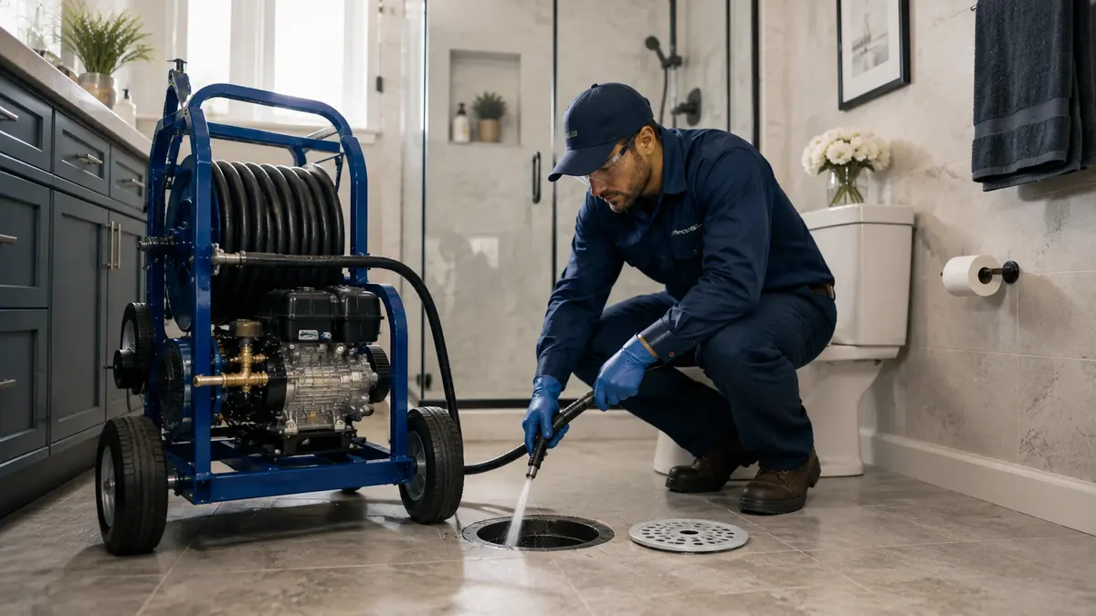 Bathroom Drain Hydro Jetting in Menifee