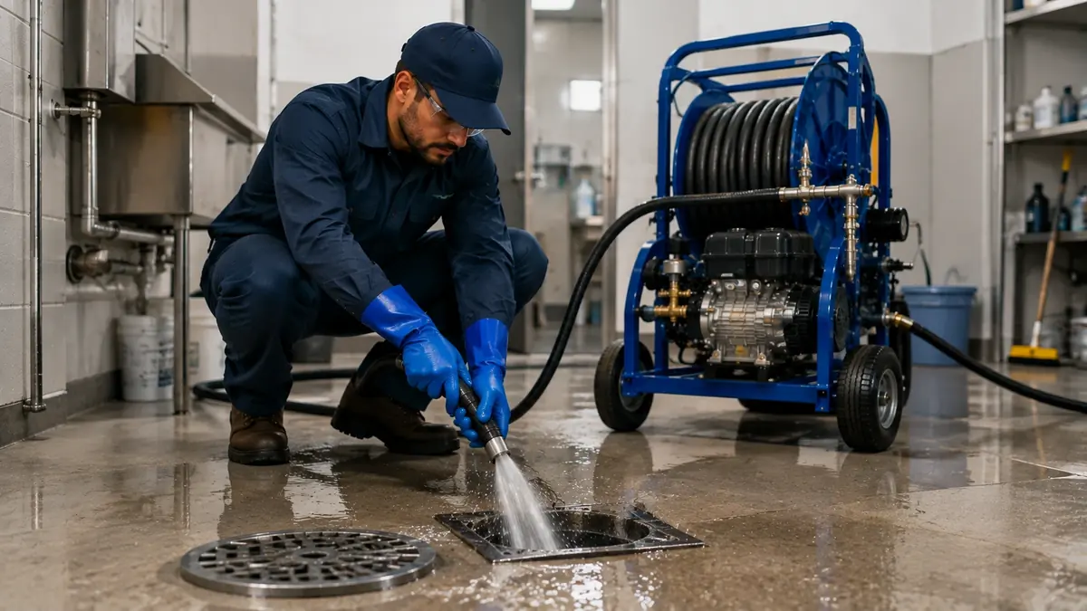 Floor Drain Hydro Jet Cleaning in Menifee