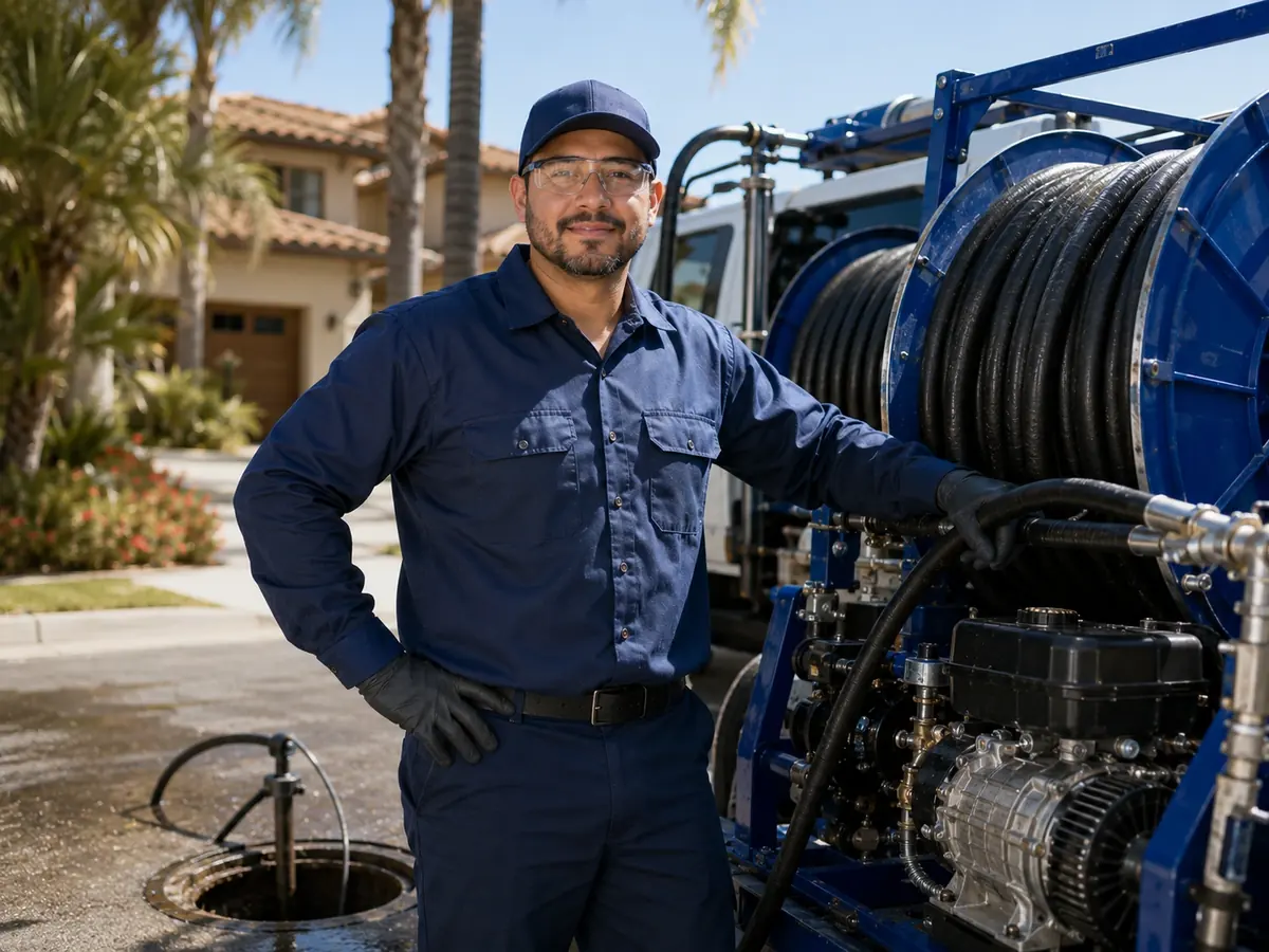 Hydro jet sewer cleaning in Menifee